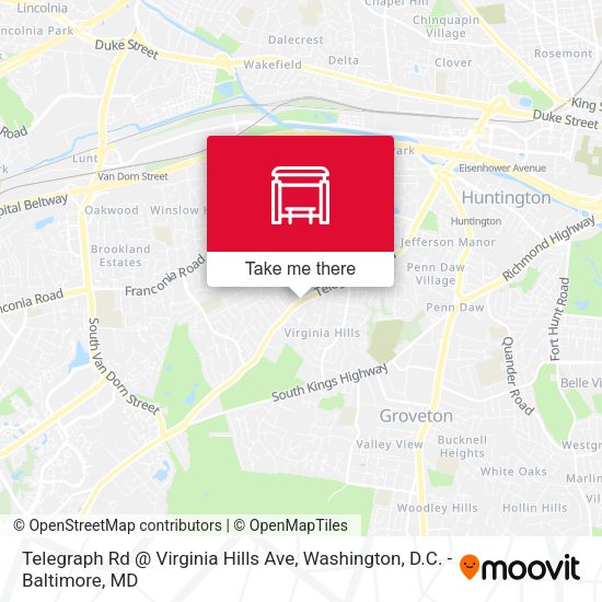 Telegraph Rd @ Virginia Hills Ave map