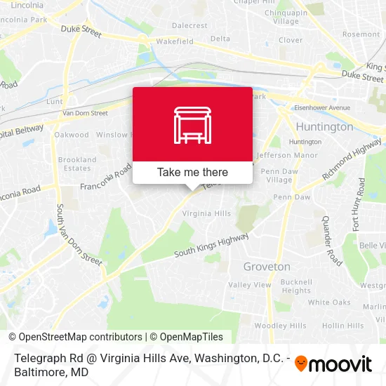 Telegraph Rd @ Virginia Hills Ave map