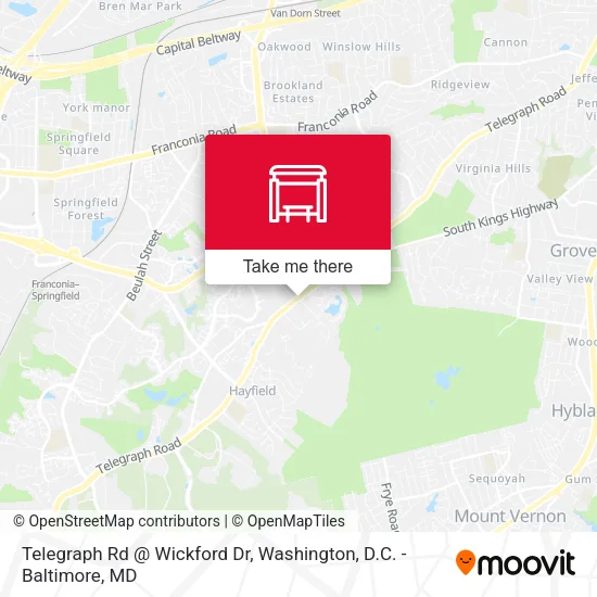 Telegraph Rd @ Wickford Dr map