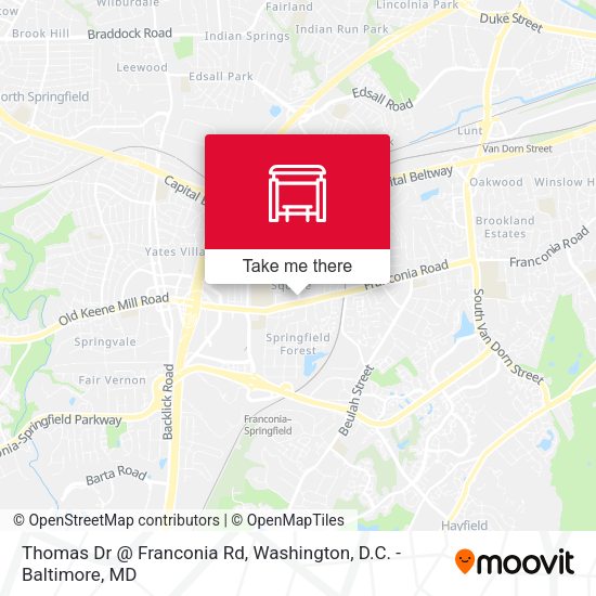 Thomas Dr @ Franconia Rd map