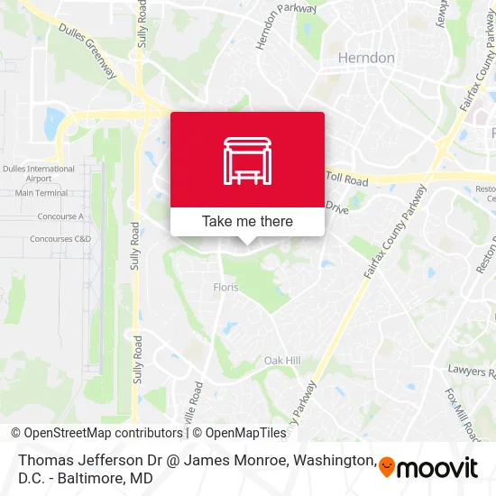 Thomas Jefferson Dr @ James Monroe map