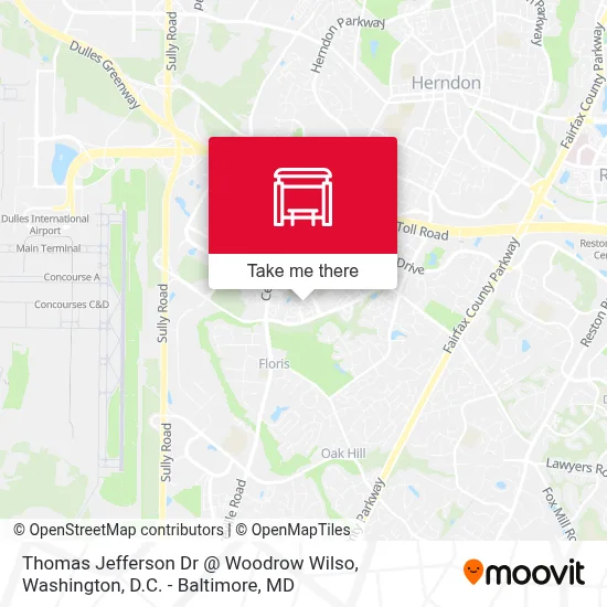 Thomas Jefferson Dr @ Woodrow Wilso map