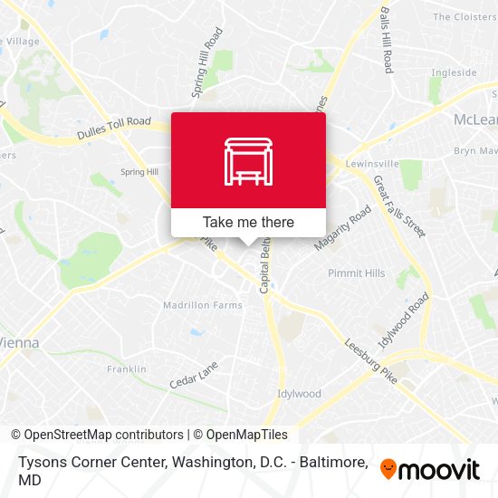 Mapa de Tysons Corner Center