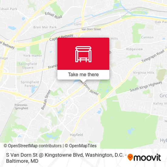 S Van Dorn St @ Kingstowne Blvd map