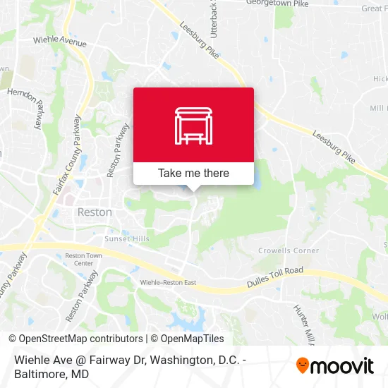 Wiehle Ave @ Fairway Dr map