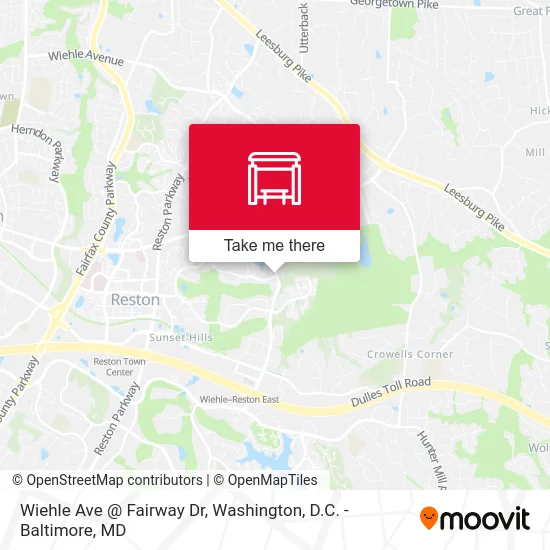 Wiehle Ave @ Fairway Dr map