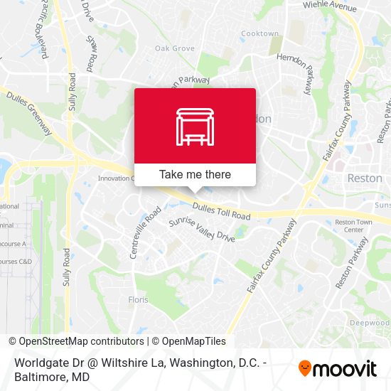 Worldgate Dr @ Wiltshire La map