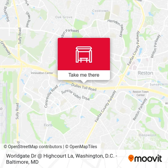 Worldgate Dr @ Highcourt La map