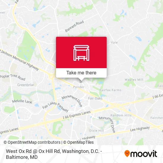 West Ox Rd @ Ox Hill Rd map