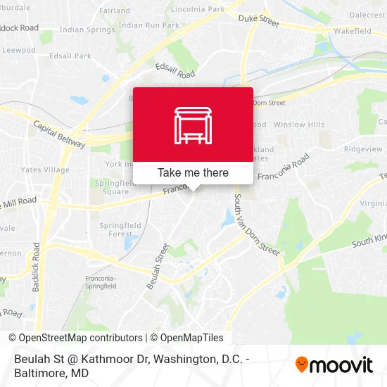 Beulah St @ Kathmoor Dr map