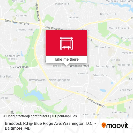 Braddock Rd @ Blue Ridge Ave map