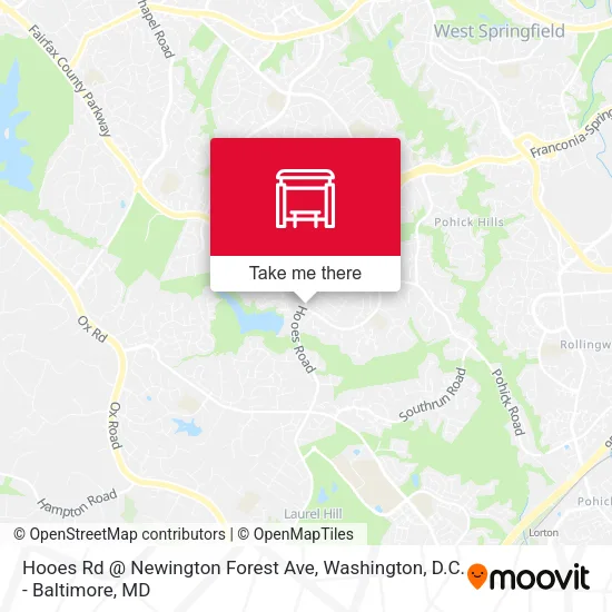 Hooes Rd @ Newington Forest Ave map