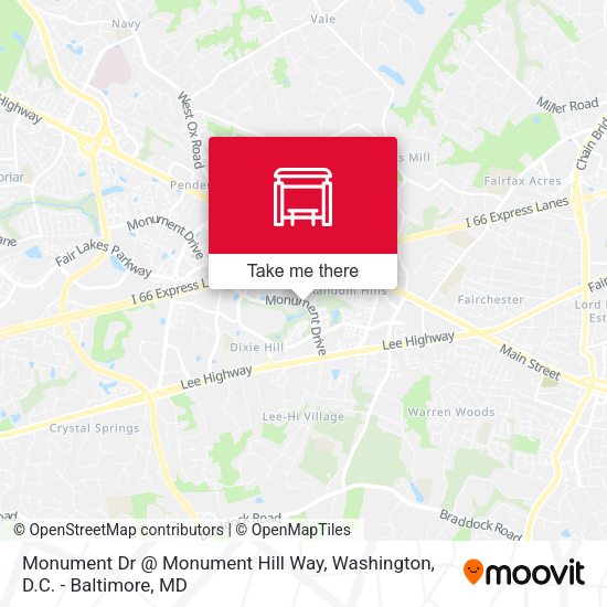 Mapa de Monument Dr @ Monument Hill Way