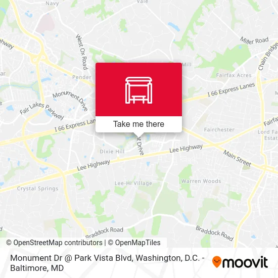 Monument Dr @ Park Vista Blvd map