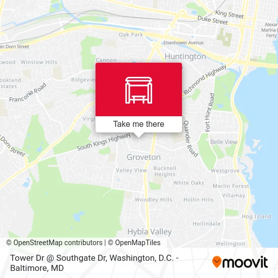 Tower Dr @ Southgate Dr map