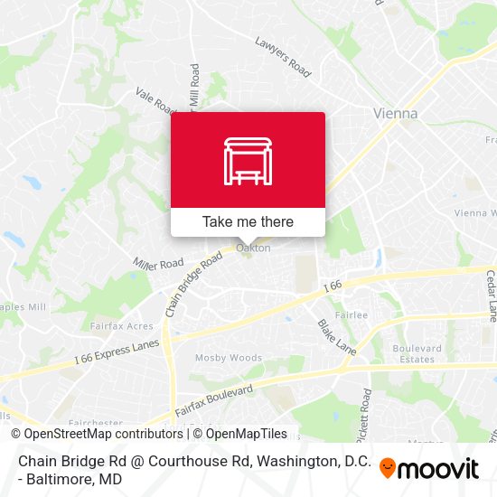 Chain Bridge Rd @ Courthouse Rd map
