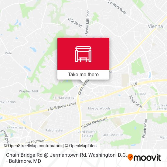 Chain Bridge Rd @ Jermantown Rd map