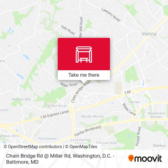 Chain Bridge Rd @ Miller Rd map