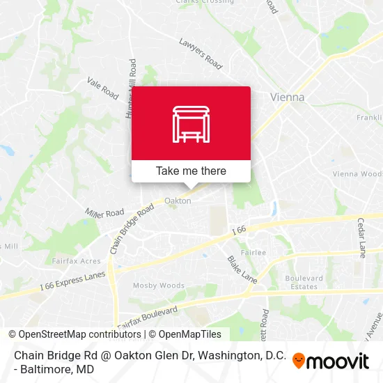 Chain Bridge Rd @ Oakton Glen Dr map
