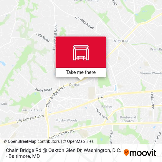 Mapa de Chain Bridge Rd @ Oakton Glen Dr