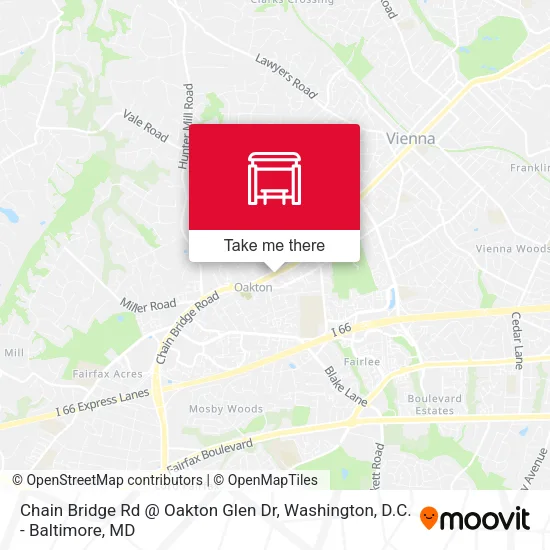 Chain Bridge Rd @ Oakton Glen Dr map