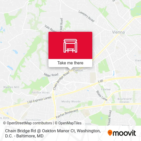 Chain Bridge Rd @ Oakton Manor Ct map