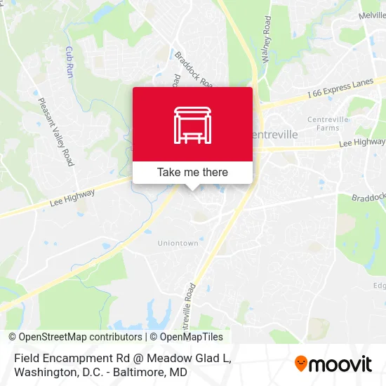 Field Encampment Rd @ Meadow Glad L map