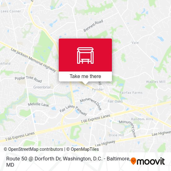 Route 50 @ Dorforth Dr map