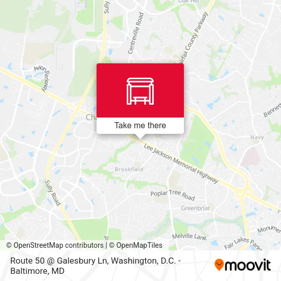 Route 50 @ Galesbury Ln map
