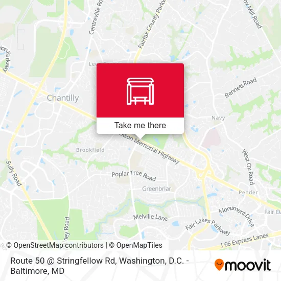 Mapa de Route 50 @ Stringfellow Rd