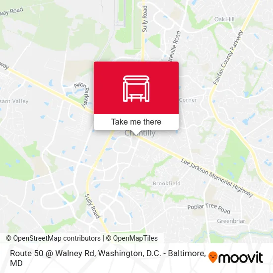Mapa de Route 50 @ Walney Rd