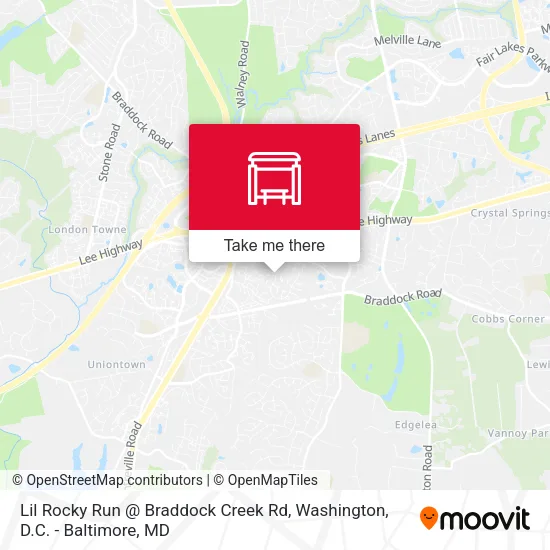 Lil Rocky Run @ Braddock Creek Rd map