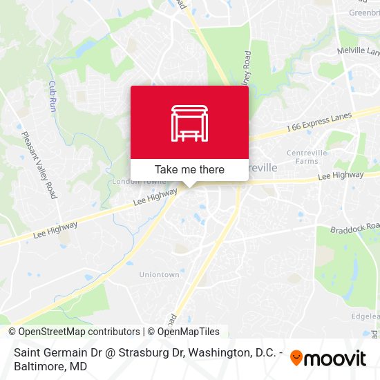 Saint Germain Dr @ Strasburg Dr map