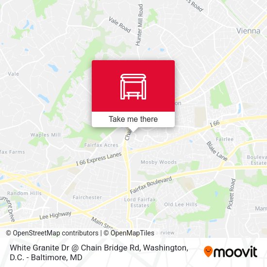 Mapa de White Granite Dr @ Chain Bridge Rd