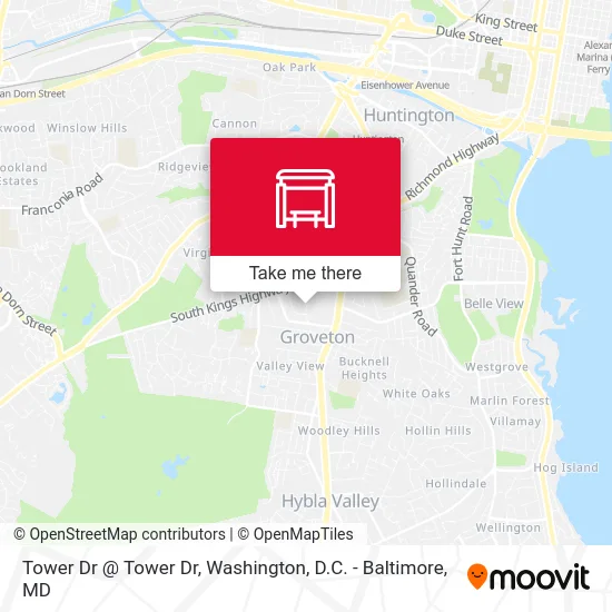 Tower Dr @ Tower Dr map