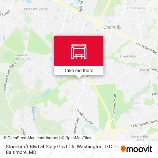 Stonecroft Blvd at Sully Govt Ctr map