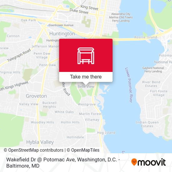 Wakefield Dr @ Potomac Ave map