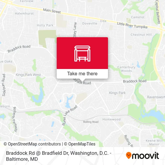Braddock Rd @ Bradfield Dr map