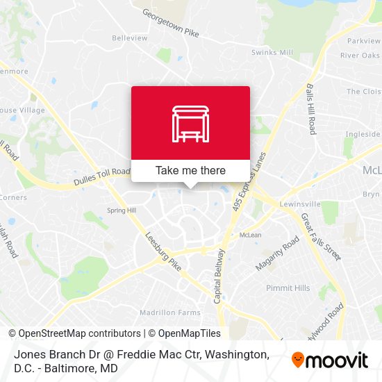 Mapa de Jones Branch Dr @ Freddie Mac Ctr