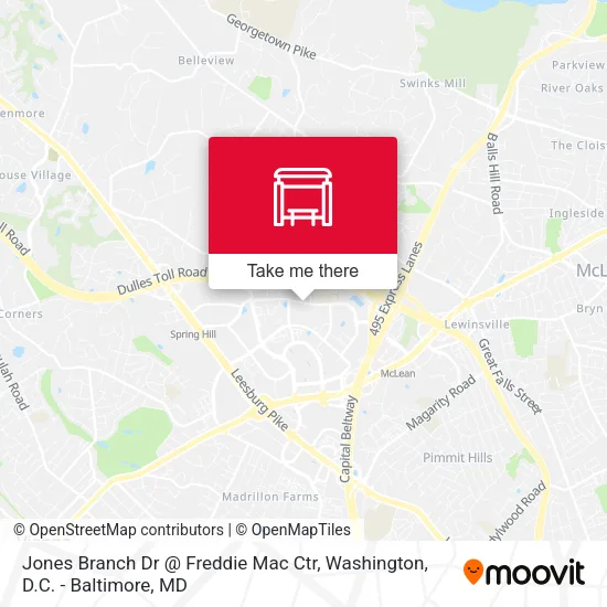 Mapa de Jones Branch Dr @ Freddie Mac Ctr