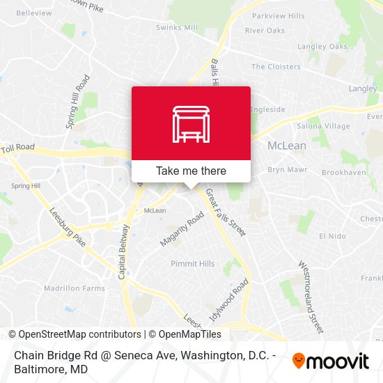 Chain Bridge Rd @ Seneca Ave map