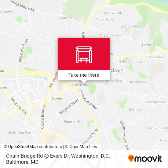 Chain Bridge Rd @ Evers Dr map