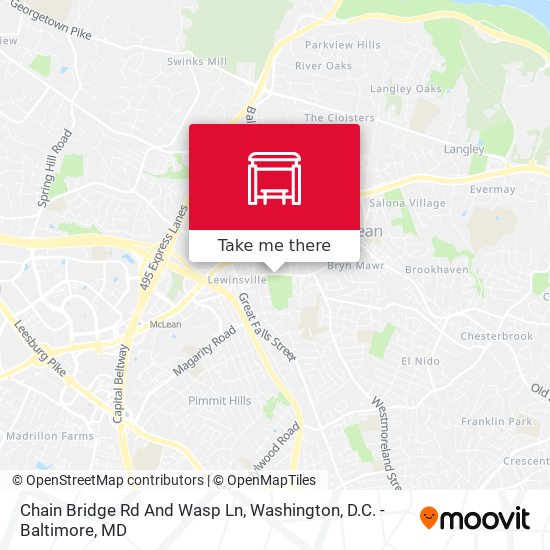 Chain Bridge Rd And Wasp Ln map