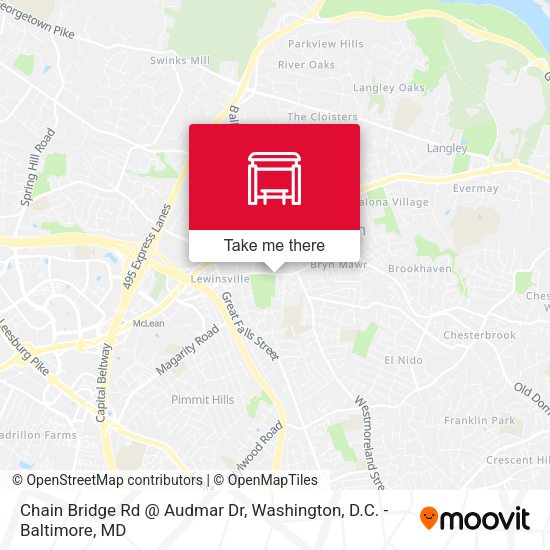 Chain Bridge Rd @ Audmar Dr map
