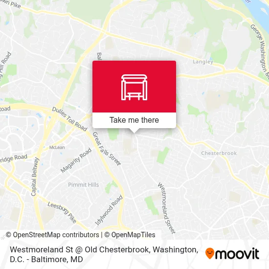 Westmoreland St @ Old Chesterbrook map