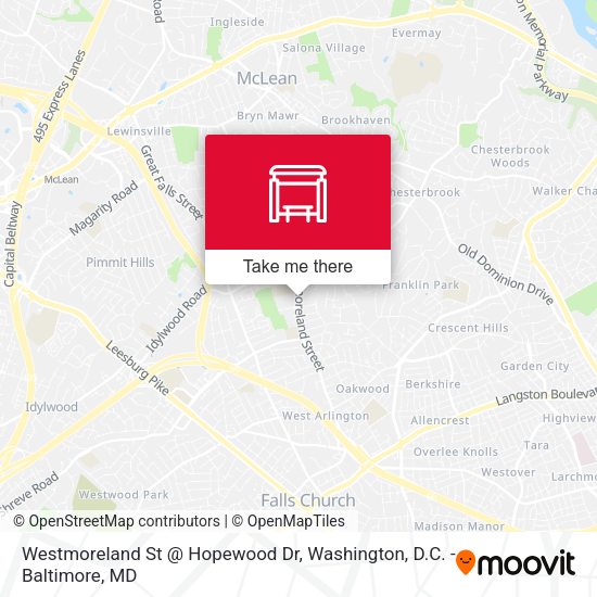Mapa de Westmoreland St @ Hopewood Dr
