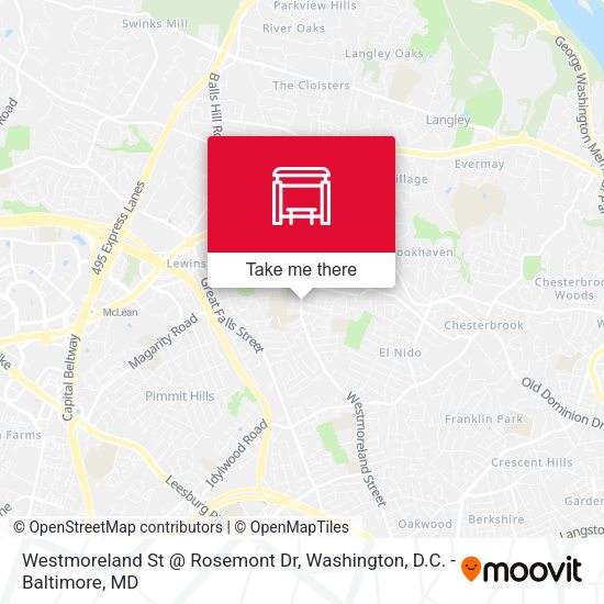Mapa de Westmoreland St @ Rosemont Dr
