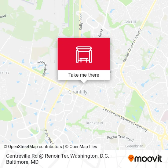 Centreville Rd @ Renoir Ter map