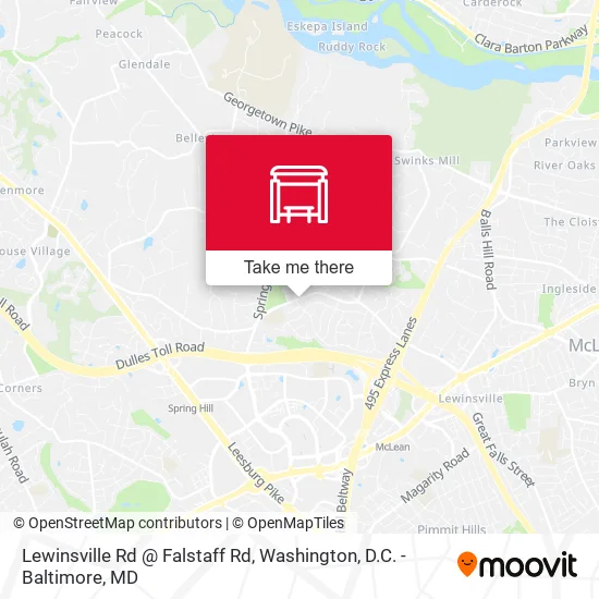 Lewinsville Rd @ Falstaff Rd map