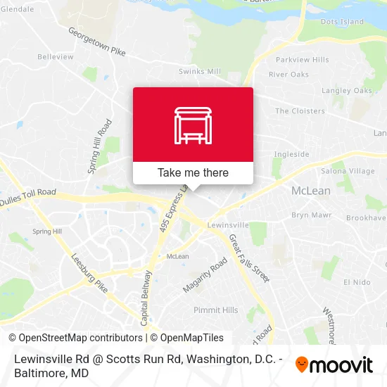 Lewinsville Rd @ Scotts Run Rd map